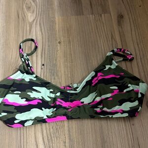Target Camo and Pink Bikini Top